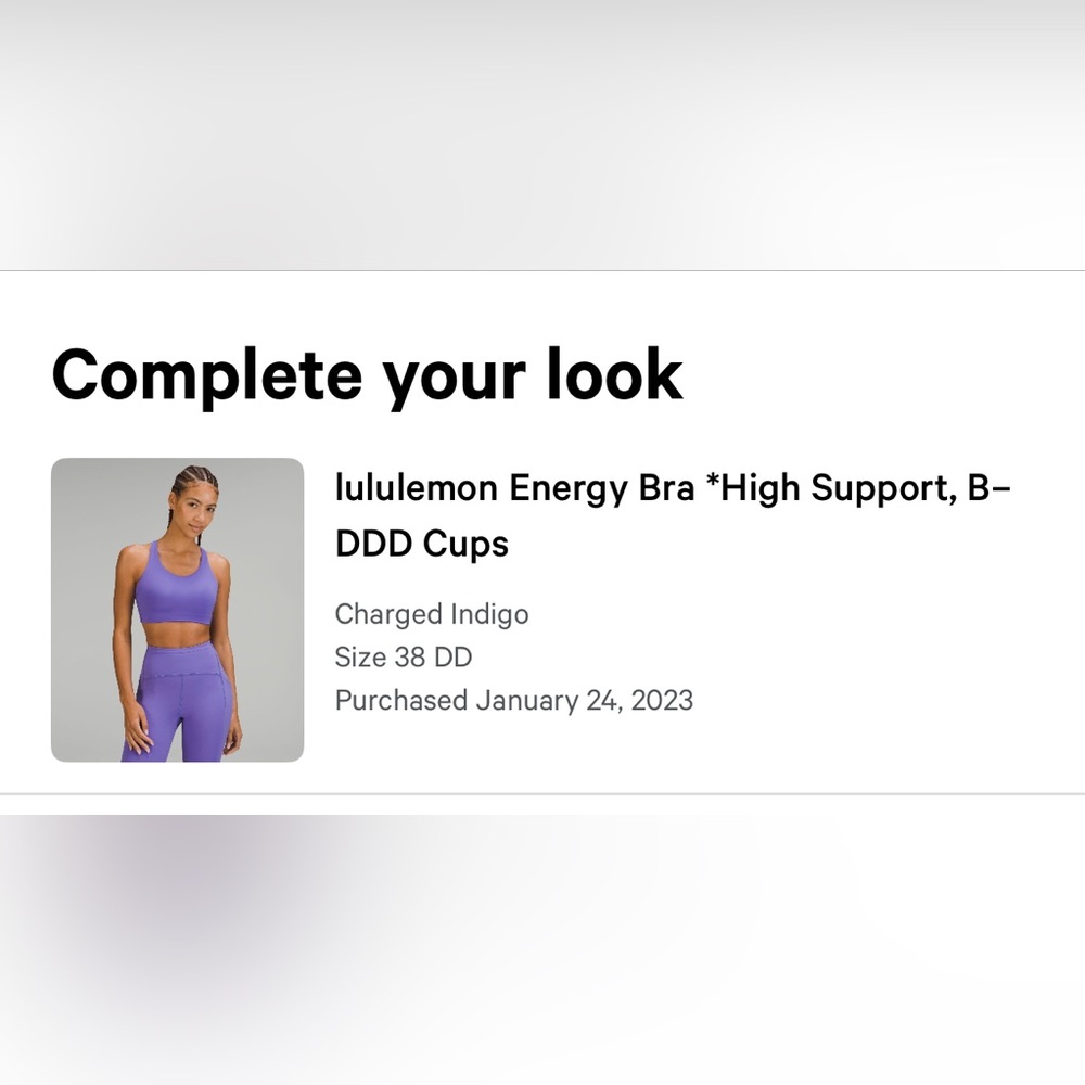Lululemon sports bra